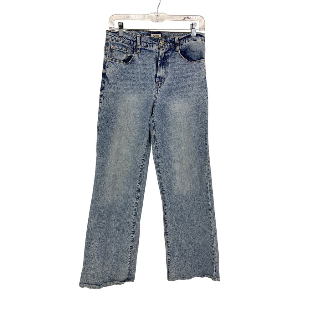 Kensie Jeans The Carla High Rise Wide Leg Womens Sz 6/28 Light Wash *HEMMED